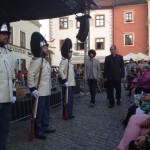 Slavnostní předání portepee starostou města, Schwarzenberská granátnická garda
