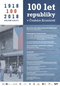 Oficiální plakát oslav 100 let republiky v Českém Krumlově